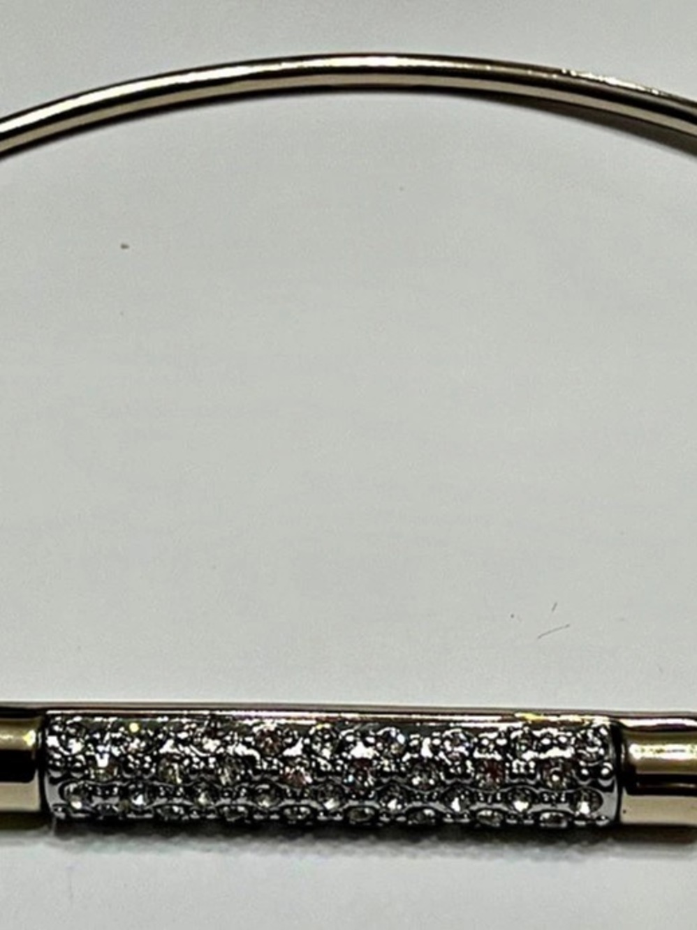 Silver-Tone Crystal Bar Bracelet Like New